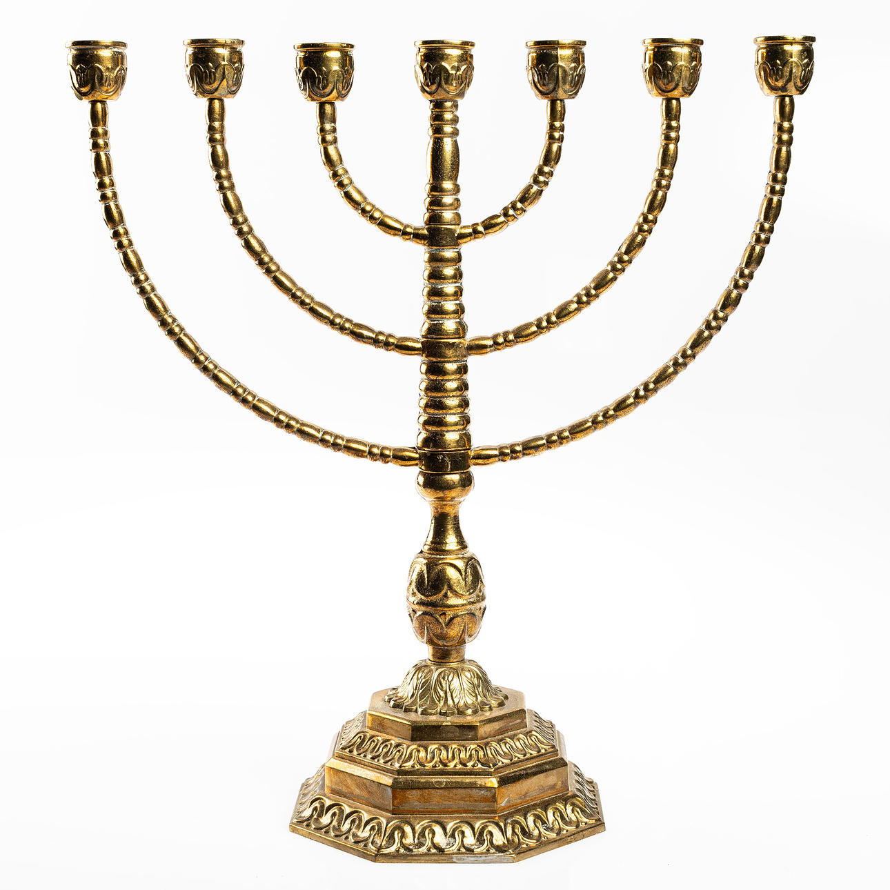 KANDELABER, menora, mässing, 1900-tal.