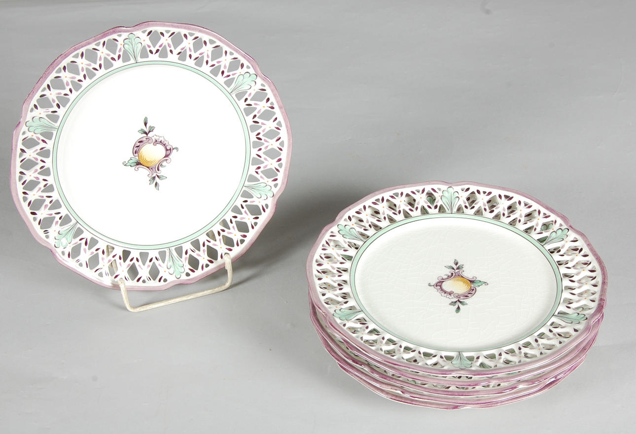 TALLRIKAR, 6 st, fajans, Rörstrand.