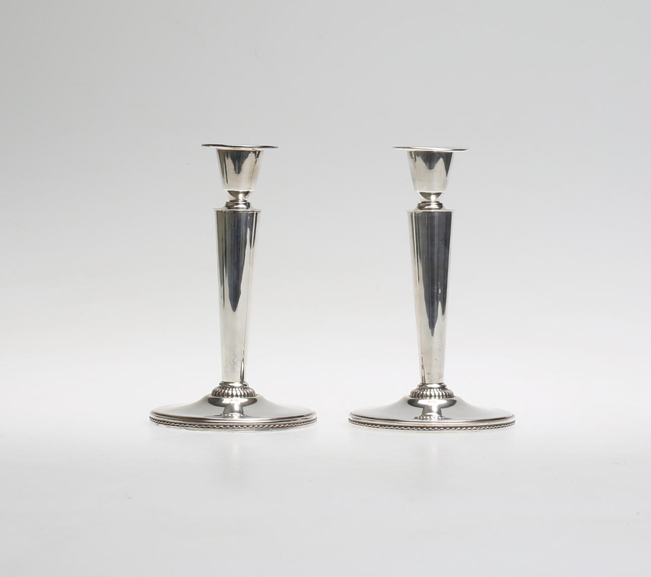 ERIC RÅSTRÖM. Ljusstakar, 1 par, silver, 1966.