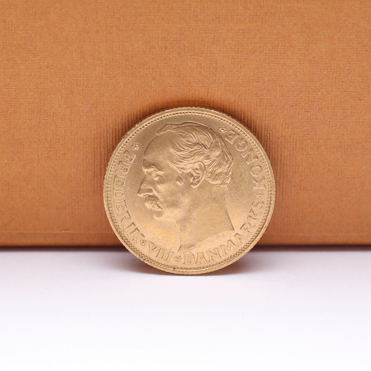 MYNT, 20 kronor, guld, Frederik VIII, Danmark, 1908.