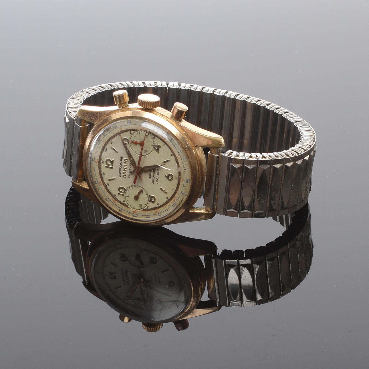 ARMBANDSUR, urtavla märkt Noveliq Chronographe, urverk cal. Venus 188.