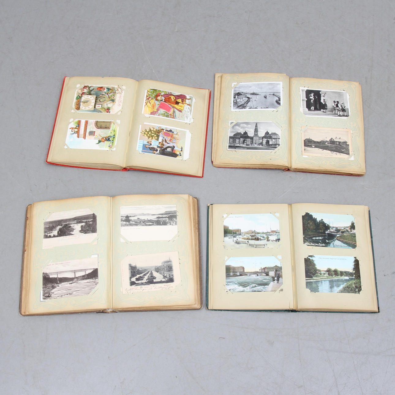 BREFKORTSALBUM, 4 st, med ca 250 st VYKORT.