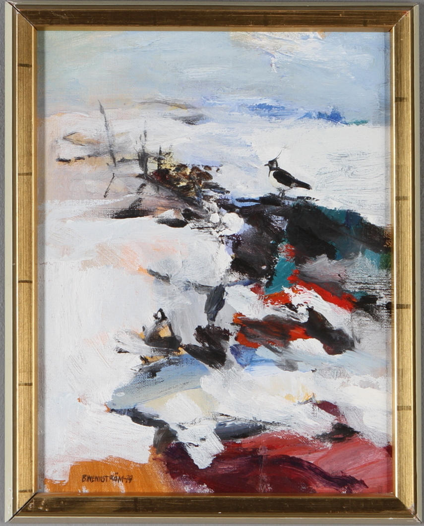 BERNDT WENNSTRÖM. "Tofsvipa I", olja på duk, signerad och daterad -79.