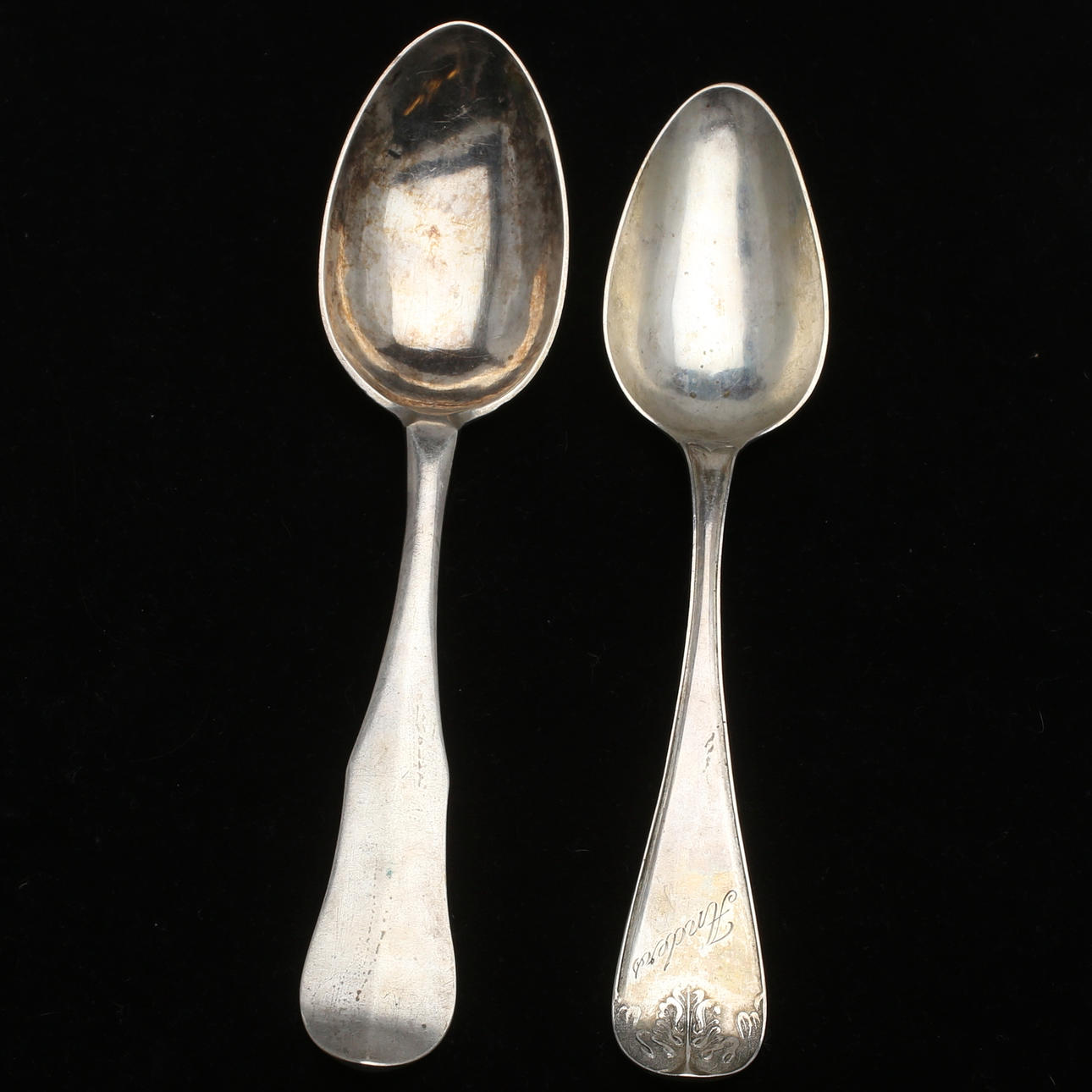 SILVERSKEDAR, 2 st, 84 gram, I H Leffler.