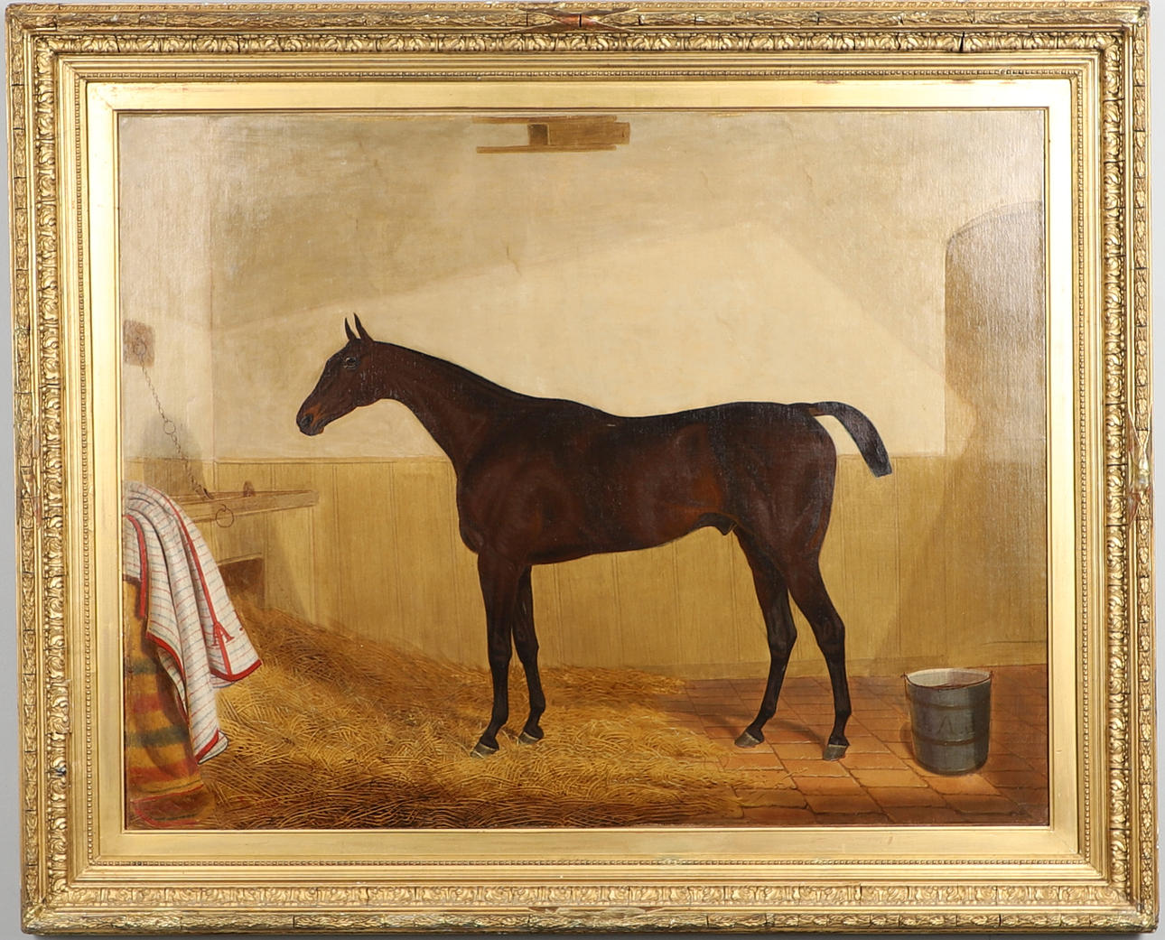 THOMAS TEMPLE (1821-1907). PORTRAIT OF A BAY RACEHORSE, BELIEVED TO BE `CYRUS`.