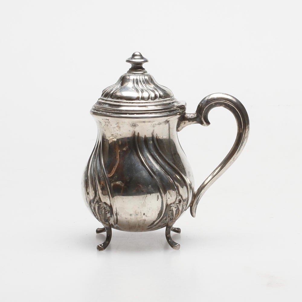 SENAPSKANNA, silver, rokokostil, Sverige, 1900-tal.