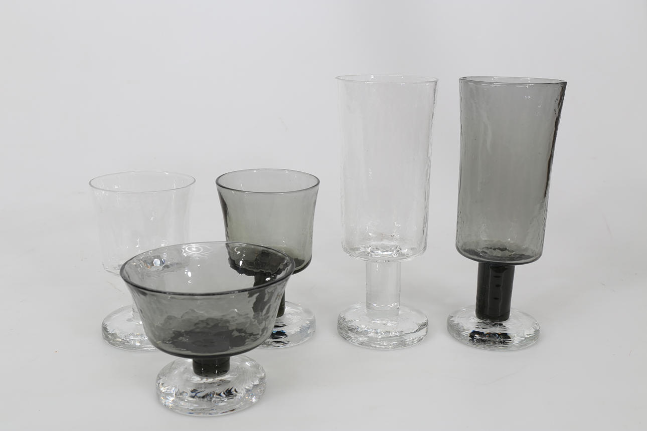 SERVIS, glas, 32 delar, "Rustica", Pukeberg.