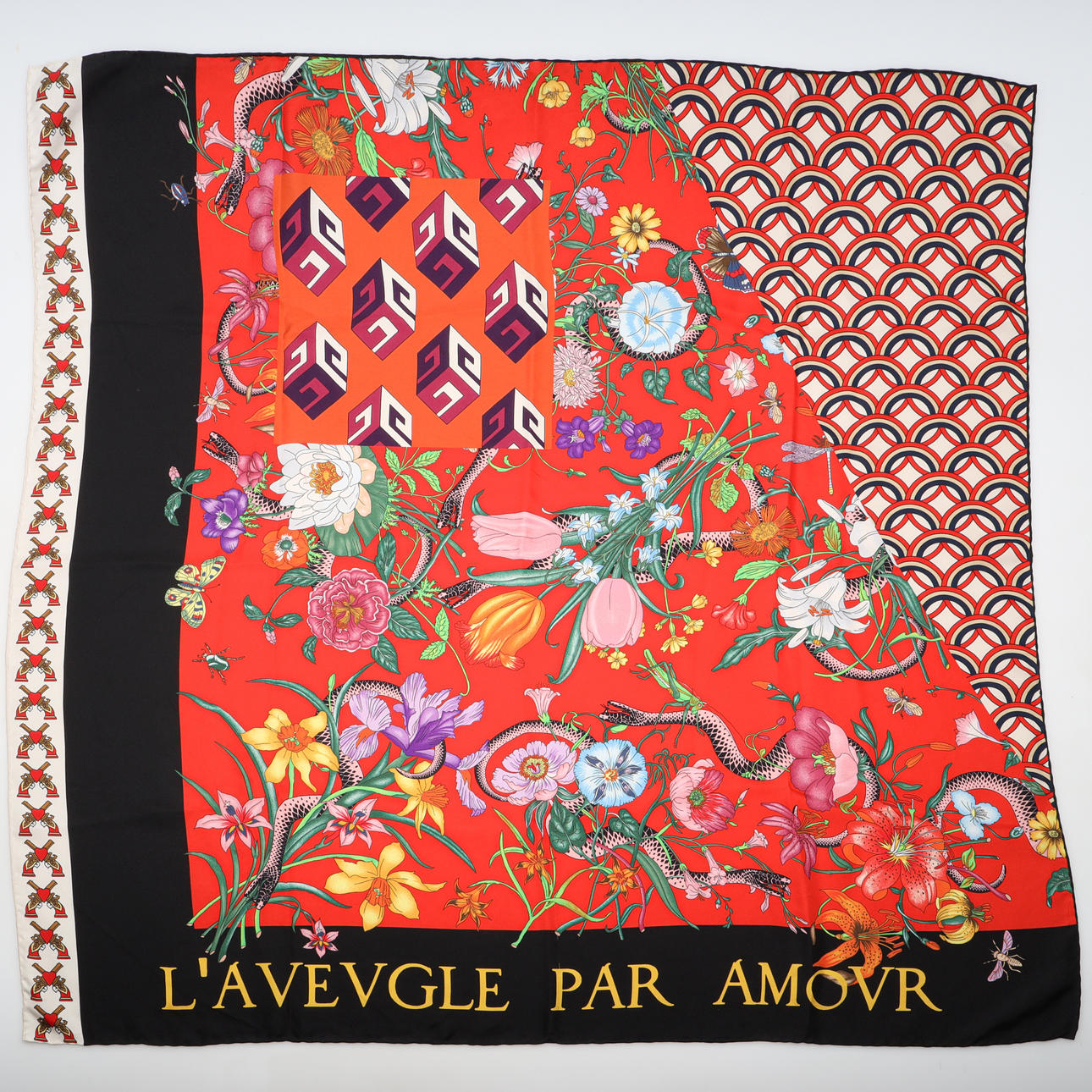 GUCCI, Silk scarf, L'Aveugle Par Amour.