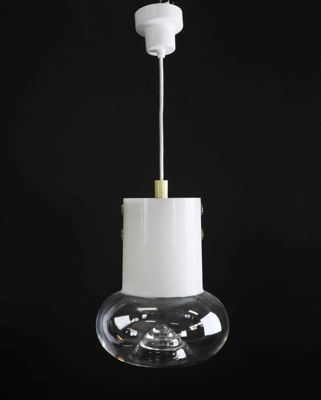 OLLE ALBERIUS. ceiling lamp, Orrefors, labeled.