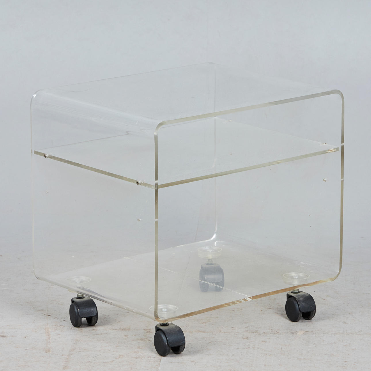 Rollwagen / Beistellwagen, Acryl, Kunststoff.