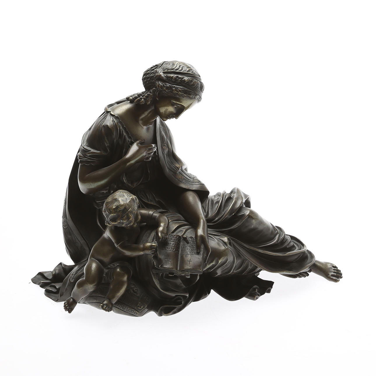 SCULPTURE, probably zinc, 20th century.