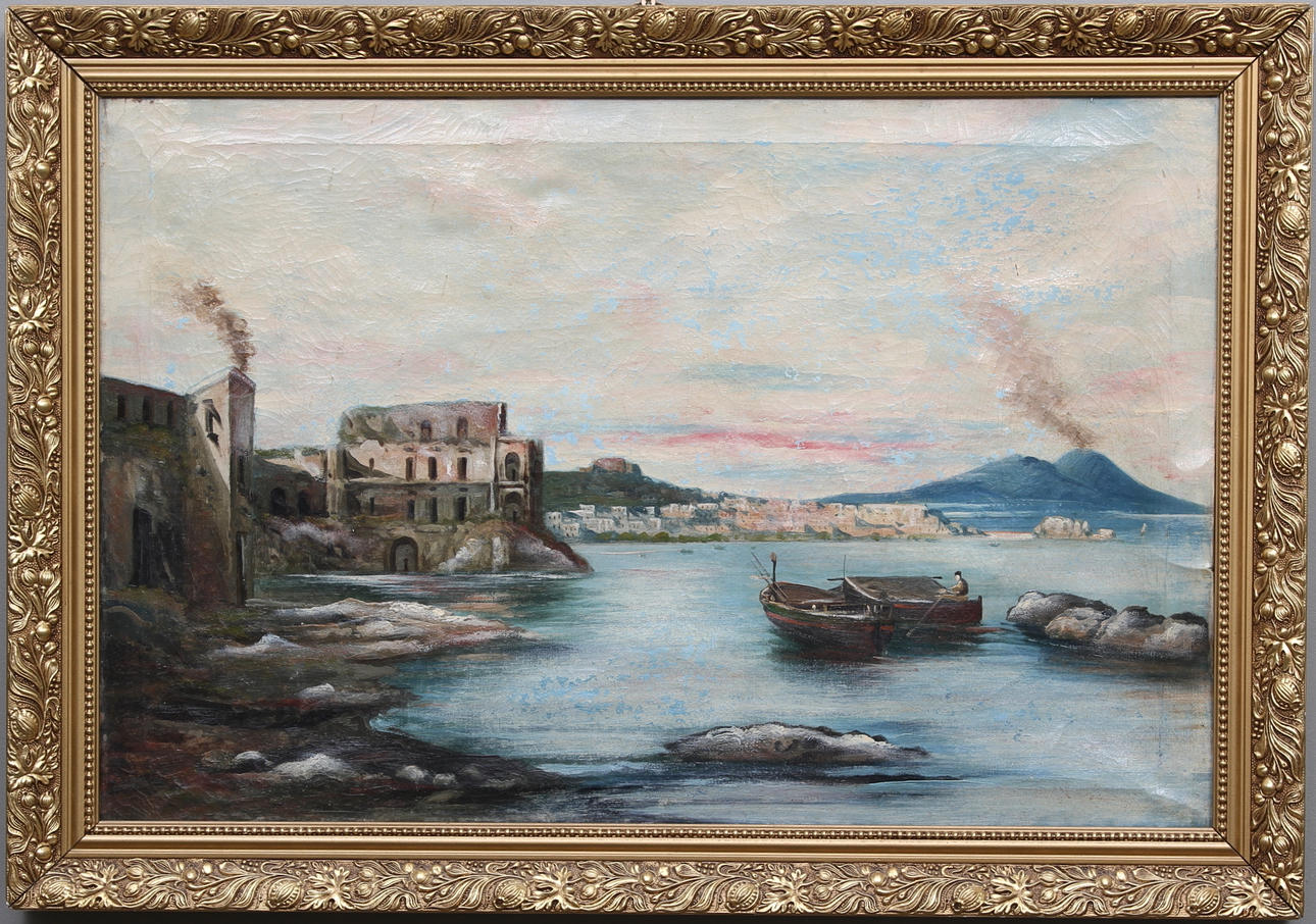 OIDENTIFIERAD KONSTNÄR. Olja på duk, osignerad, 1800/1900-tal.