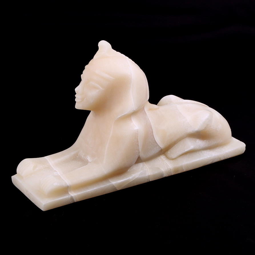 FIGURIN, Sfinx, alabaster, 1900-tal.