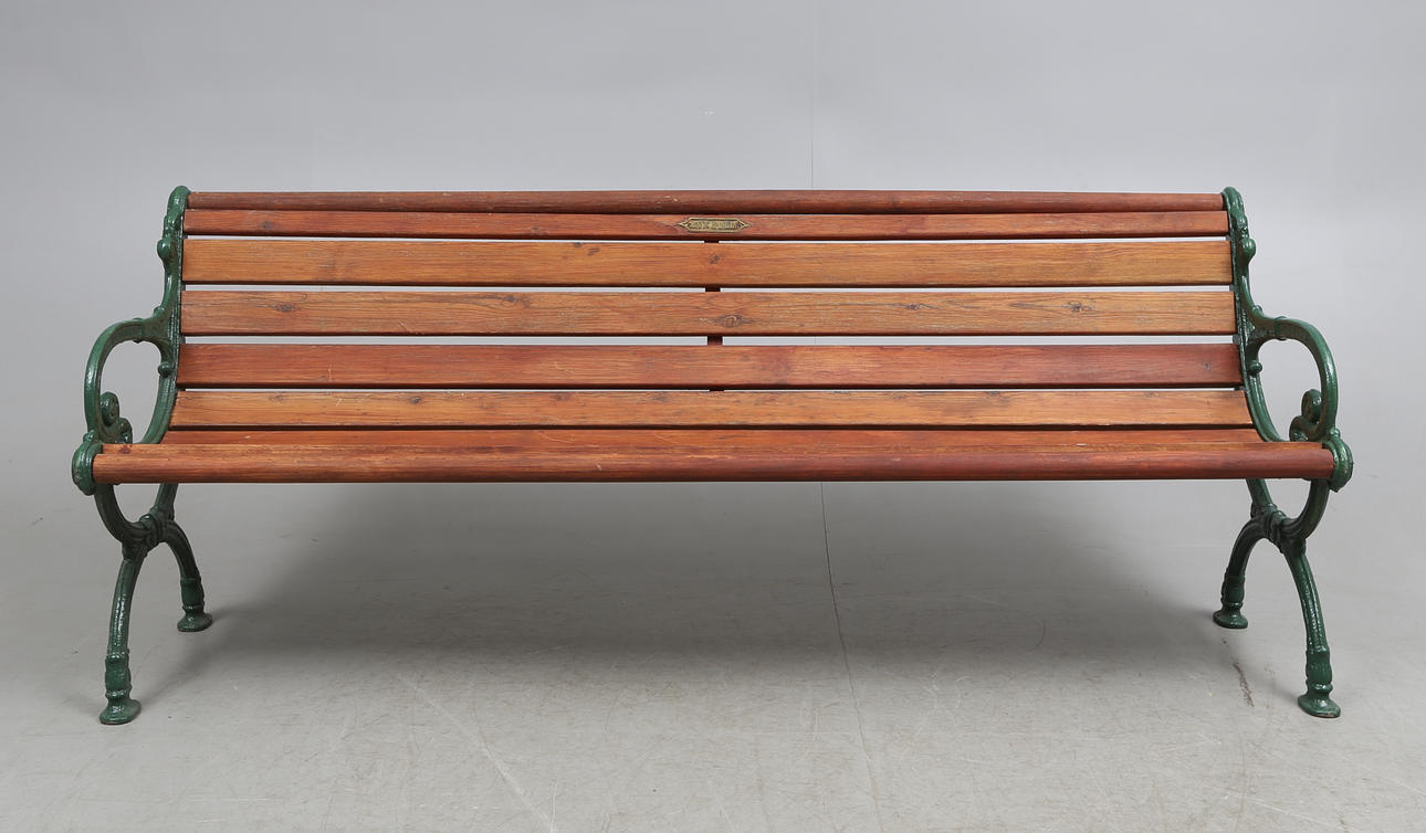 TRÄDGÅRDSSOFFA, trä och gjutjärn, Boxholms Gjuteri.