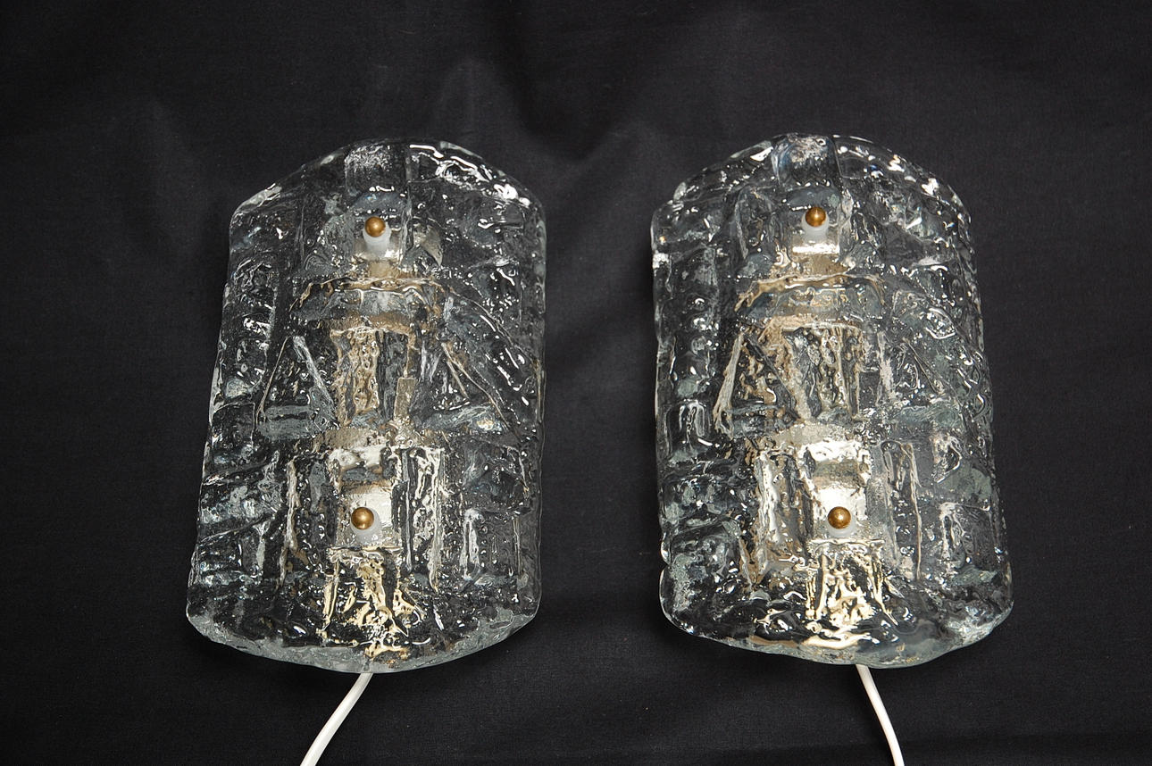 VÄGGLAMPOR, 1 par, troligen Kosta.