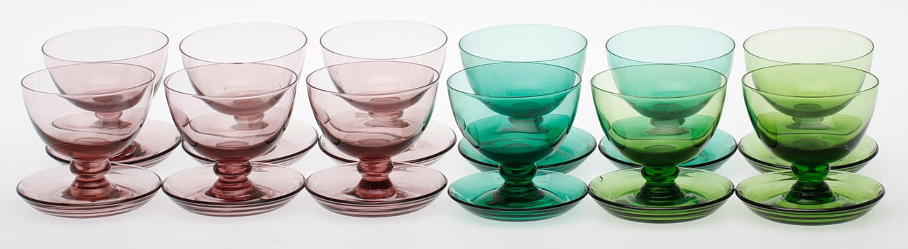 DESSERTSKÅLAR, 12 st, glas.