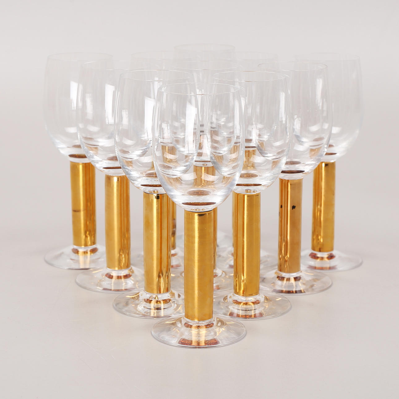 GUNNAR CYRÉN. "Nobel", Weingläser, 11 Stück, Orrefors.