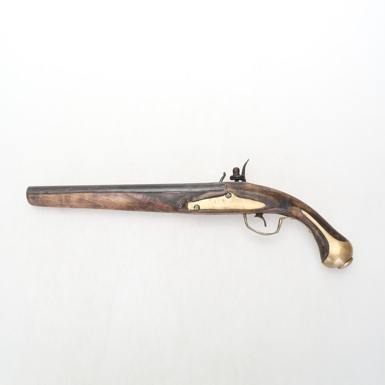 PISTOLA DE BLOQUEO DE PEDERNAL, CA 1820-1830.