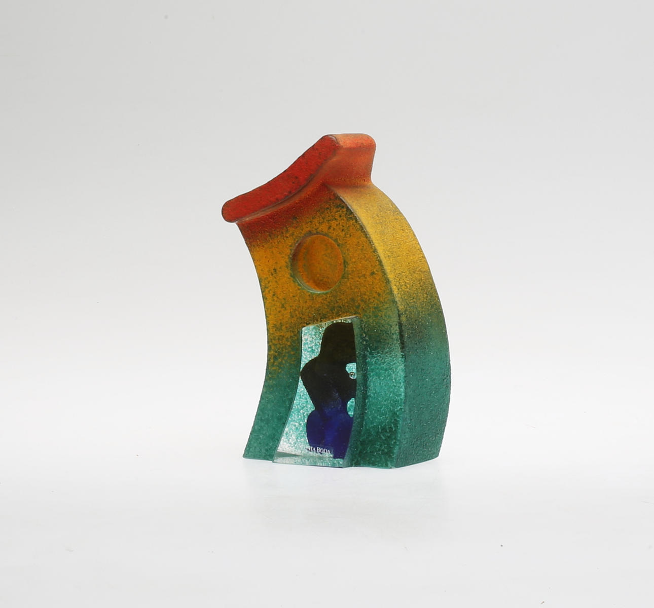 KJELL ENGMAN. Skulptur, Kosta Boda, signerad.