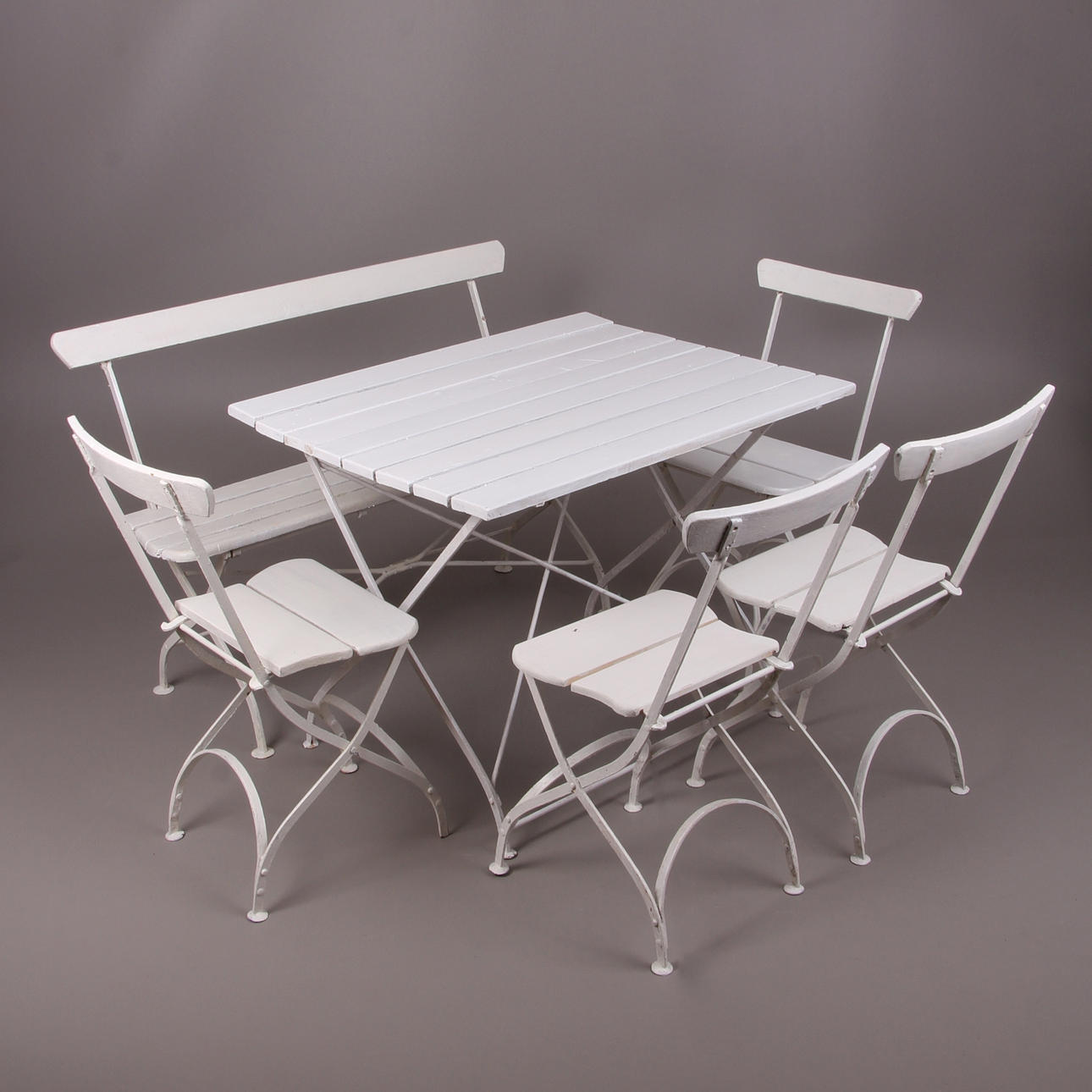 TRÄDGÅRDSGRUPP, 6 delar, 1930/40-tal.