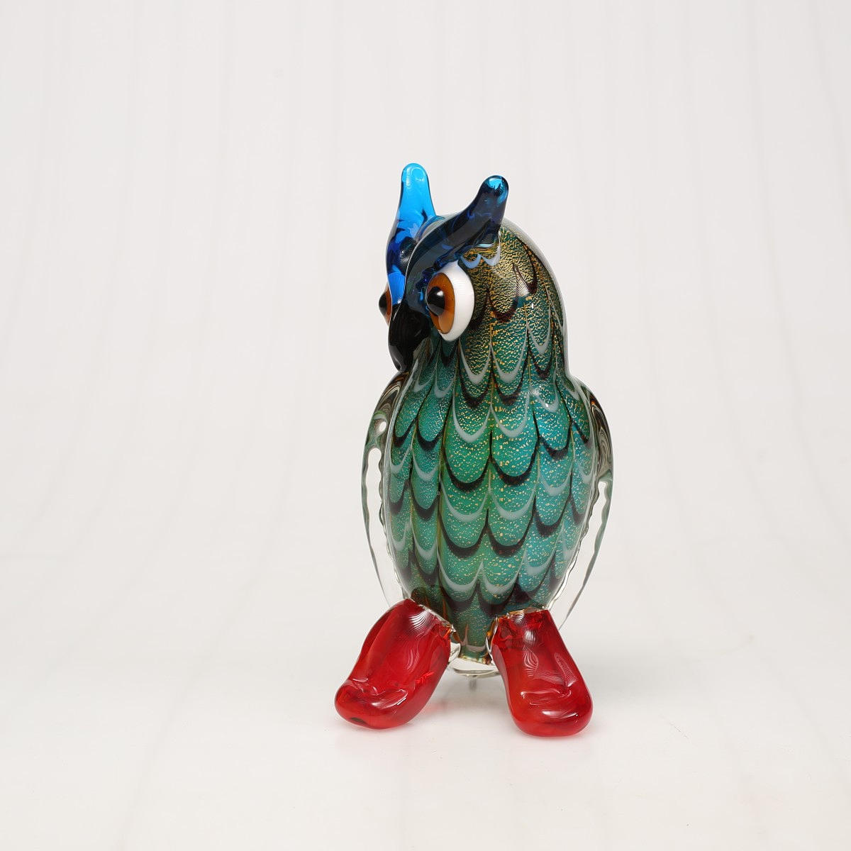 SKULPTUR, glas, Ugle, Murano.