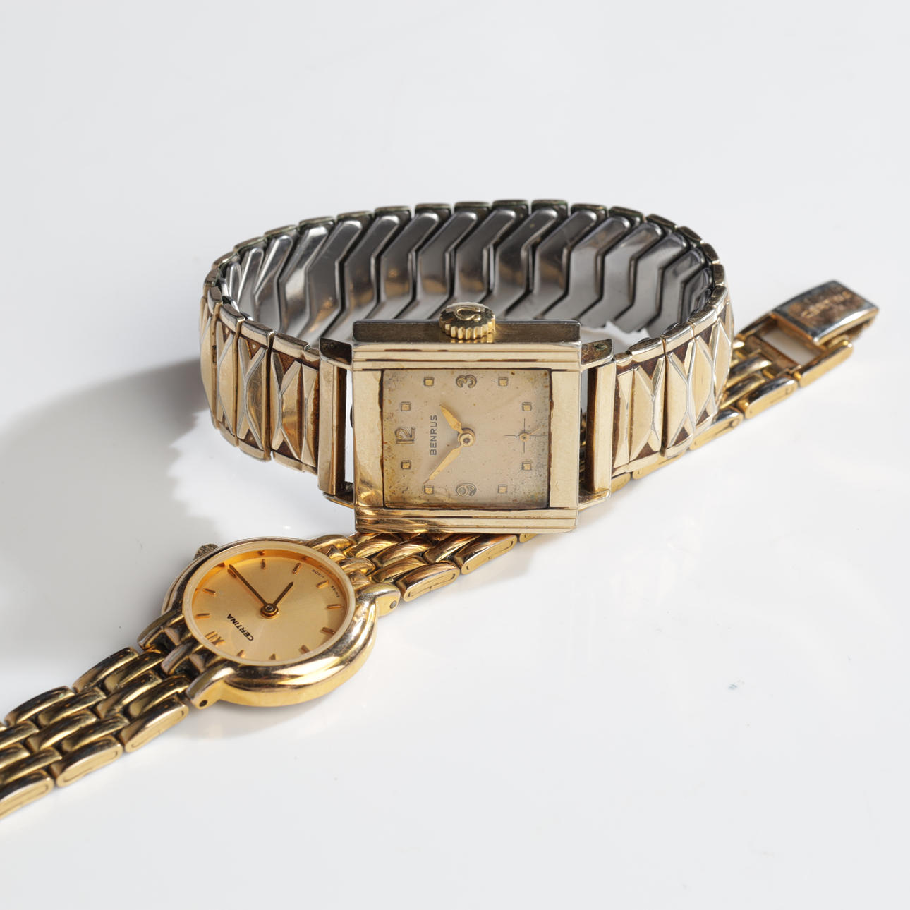 BRACELET, 2 pcs., Benrus & Certina, 1900s.