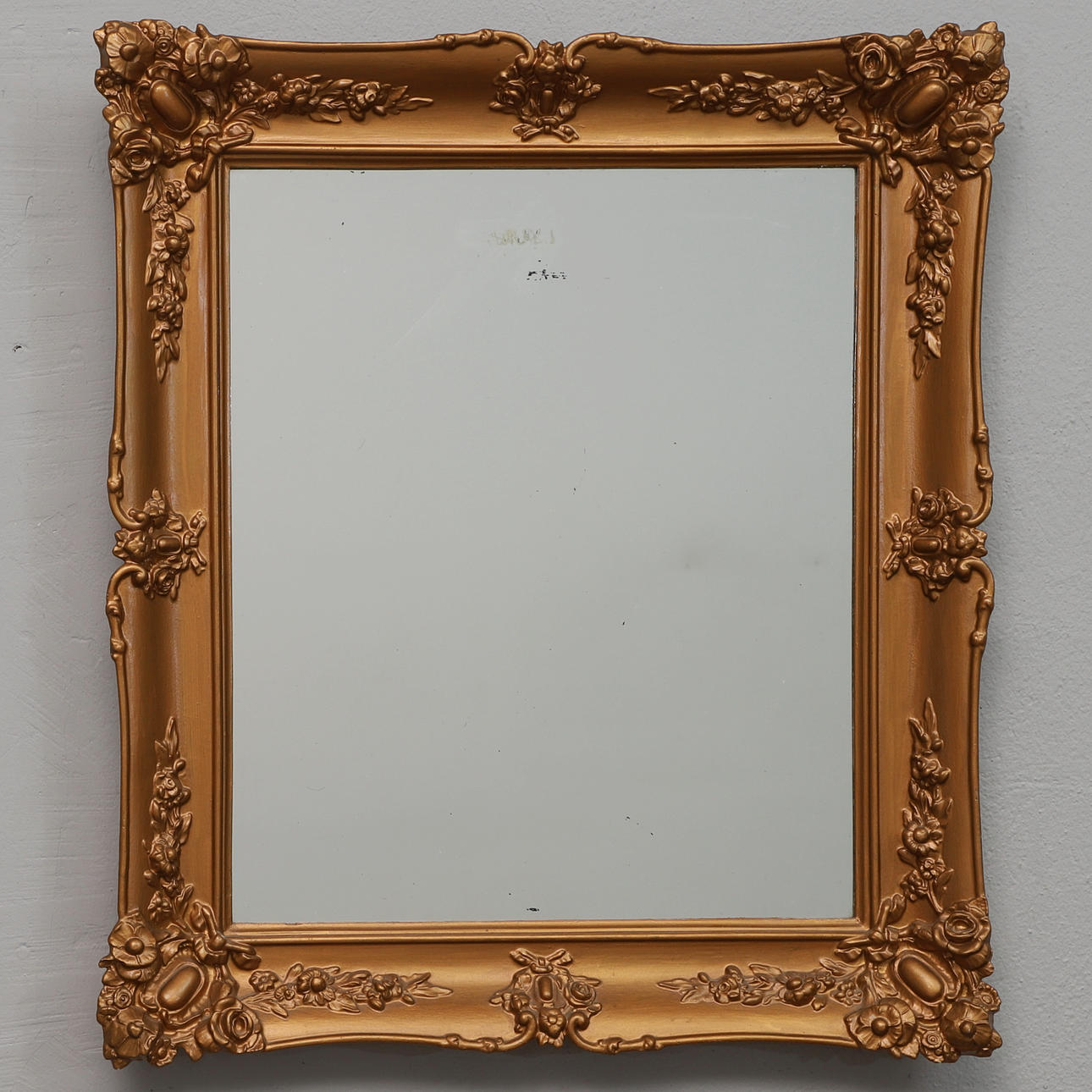MIRROR, gold painted frame, 20th century.