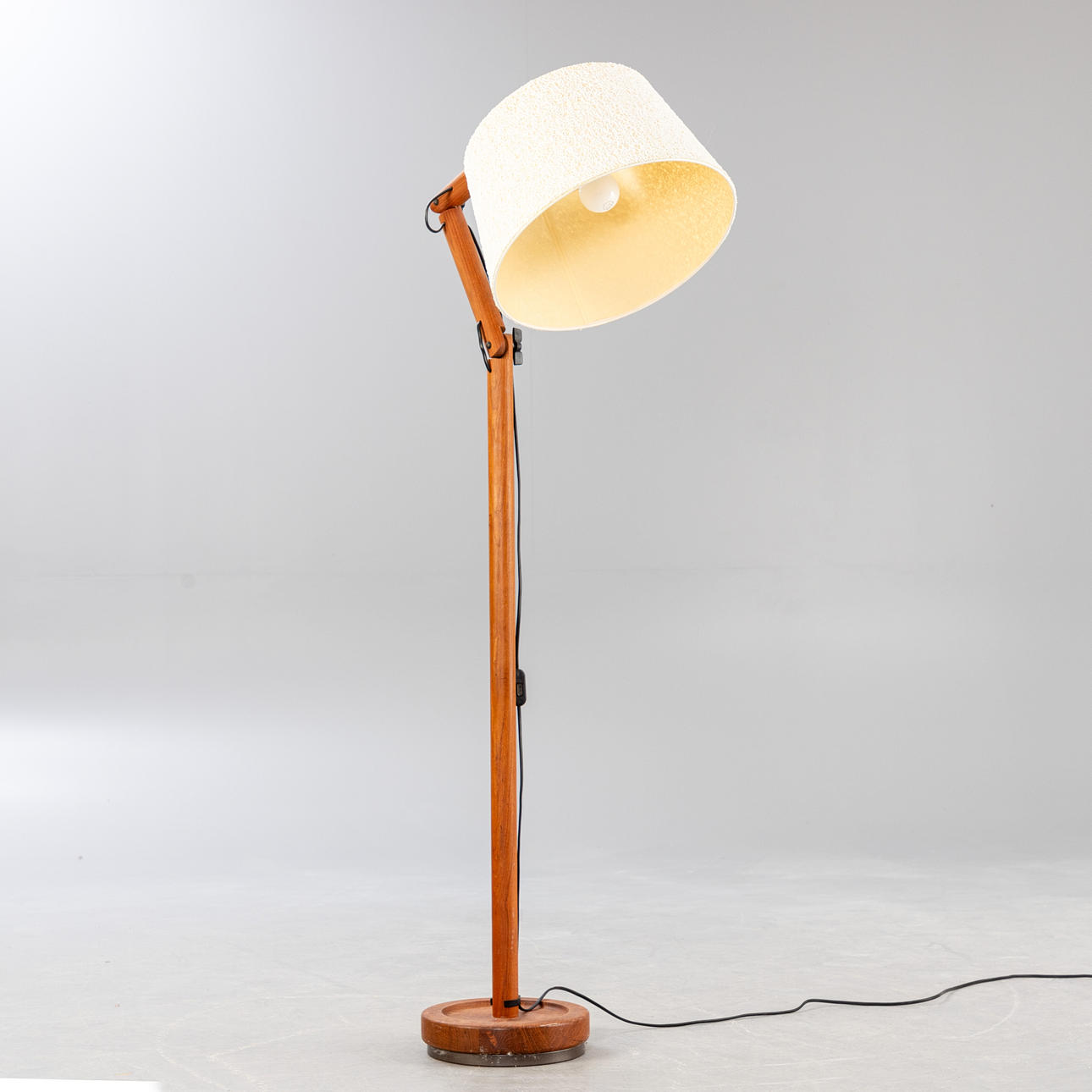 Teak floor lamp, mid-century design.