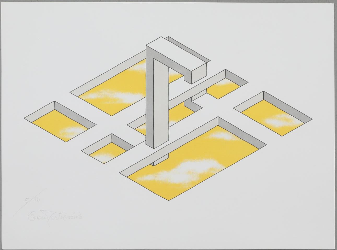 OSCAR REUTERSVÄRD. lithograph, signed, numbered 5/40.