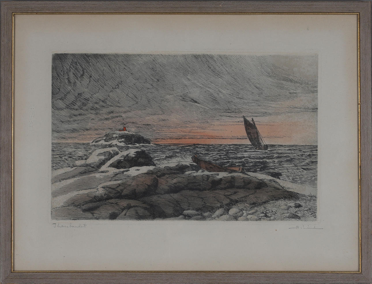 ETCHINGS, 3 pcs, i.a. Charles Georg Lachs.