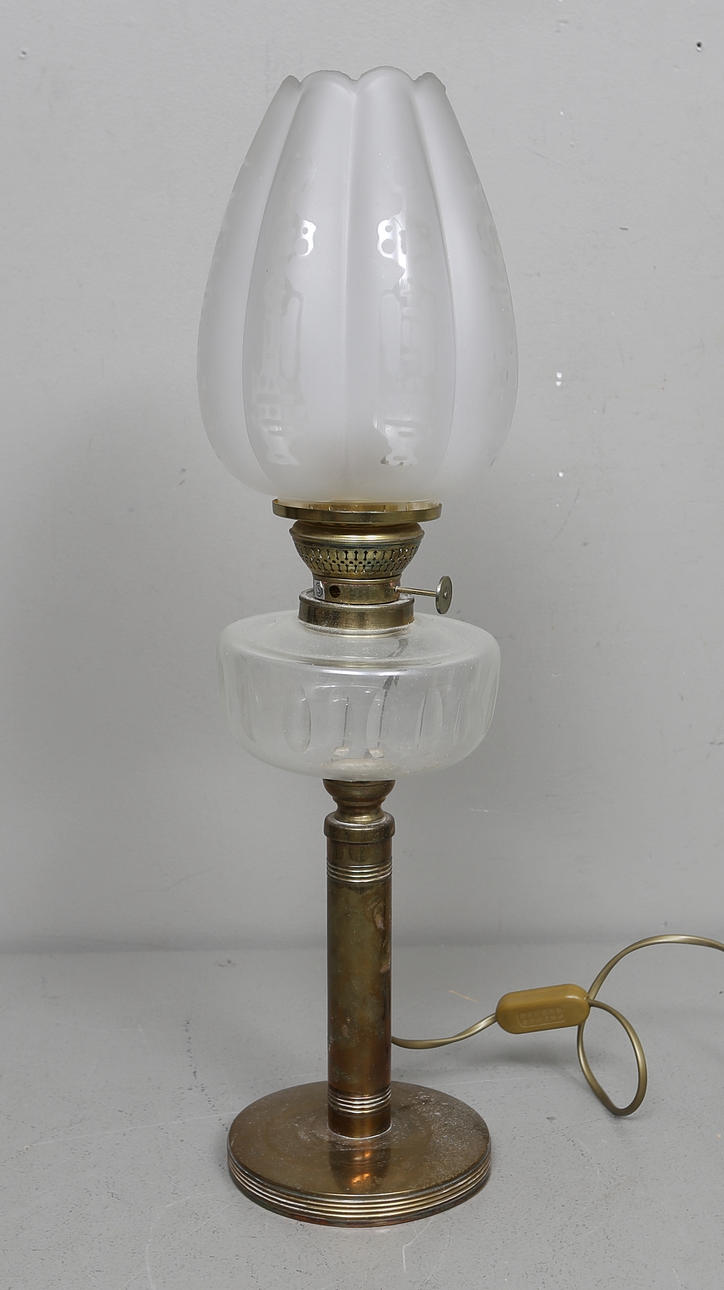 FOTOGENLAMPA, elektrifierad, Karlskrona Lampfabrik.