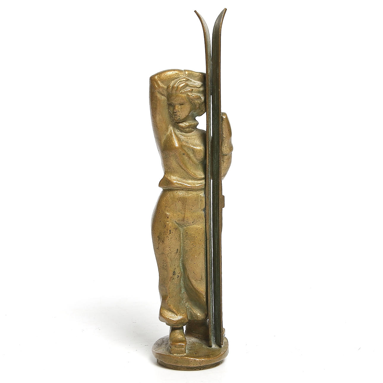 OSCAR ANTONSSON. Skulptur, brons, Art Deco, Athena Brons, Ystad. 1930/40-tal. Signerad.