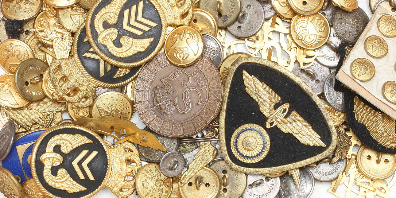 MÖSSMÄRKEN och KNAPPAR med mera, SJ, Sveriges järnvägar.