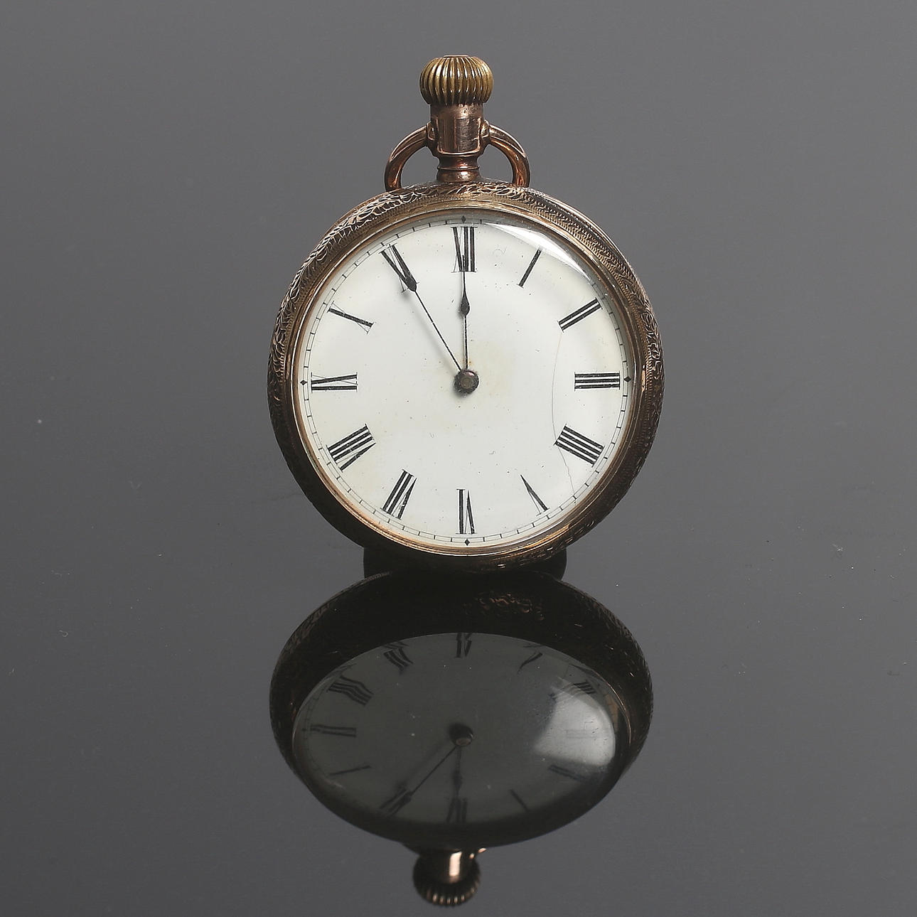 MORMORSUR, 10k guld, stämplad "Bailey Banks and Biddle", American Watch Comp. Massachussetts. 1800-talets slut.