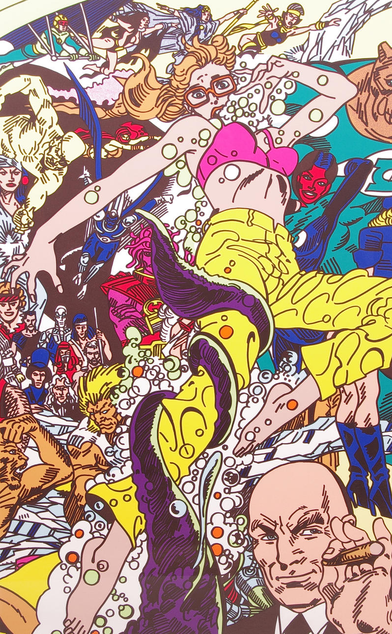 GUDMUNDUR ERRÓ. "La femme fatale IV", färgserigrafi, signerad.