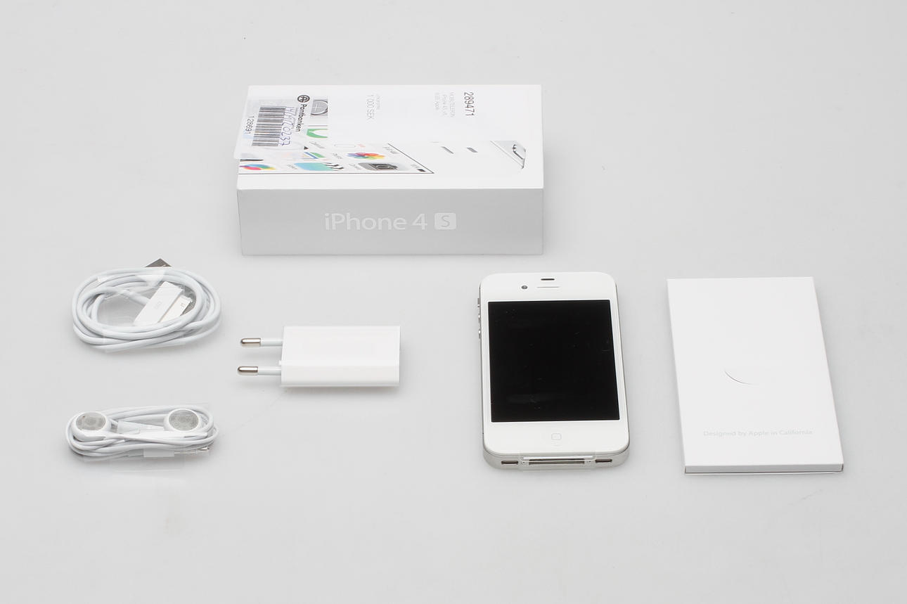 MOBILTELEFON, iPhone 4S, vit, 8GB, Apple.