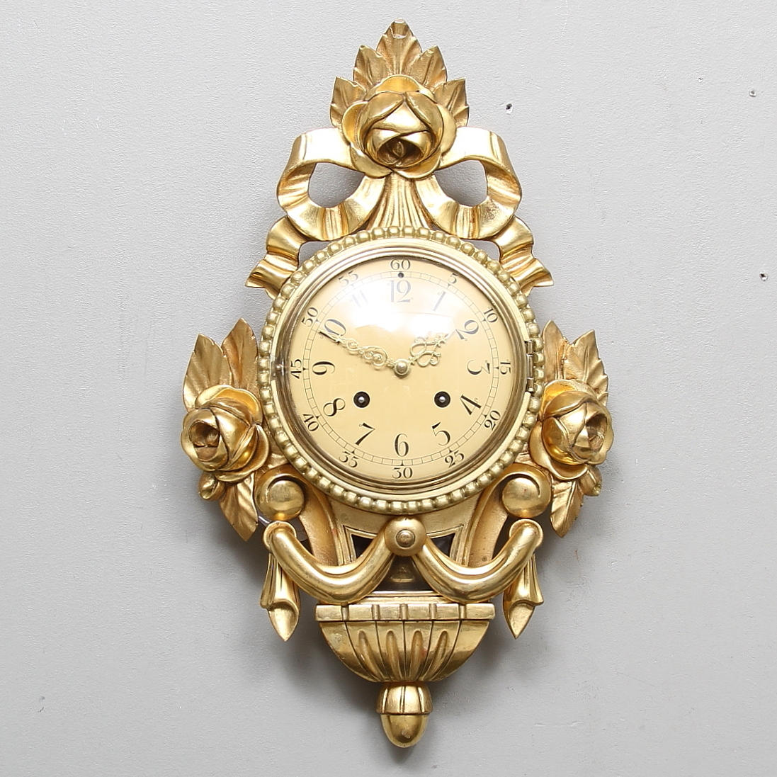 VÄGGPENDYL, förgylld, Töreboda, Westerstrand.