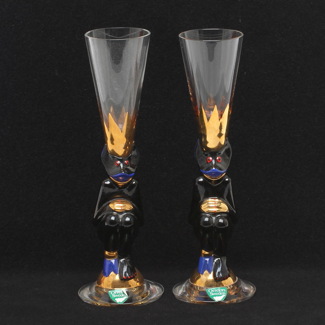 SNAPSGLAS, 2 st, Gunnar Cyrén, Orrefors.