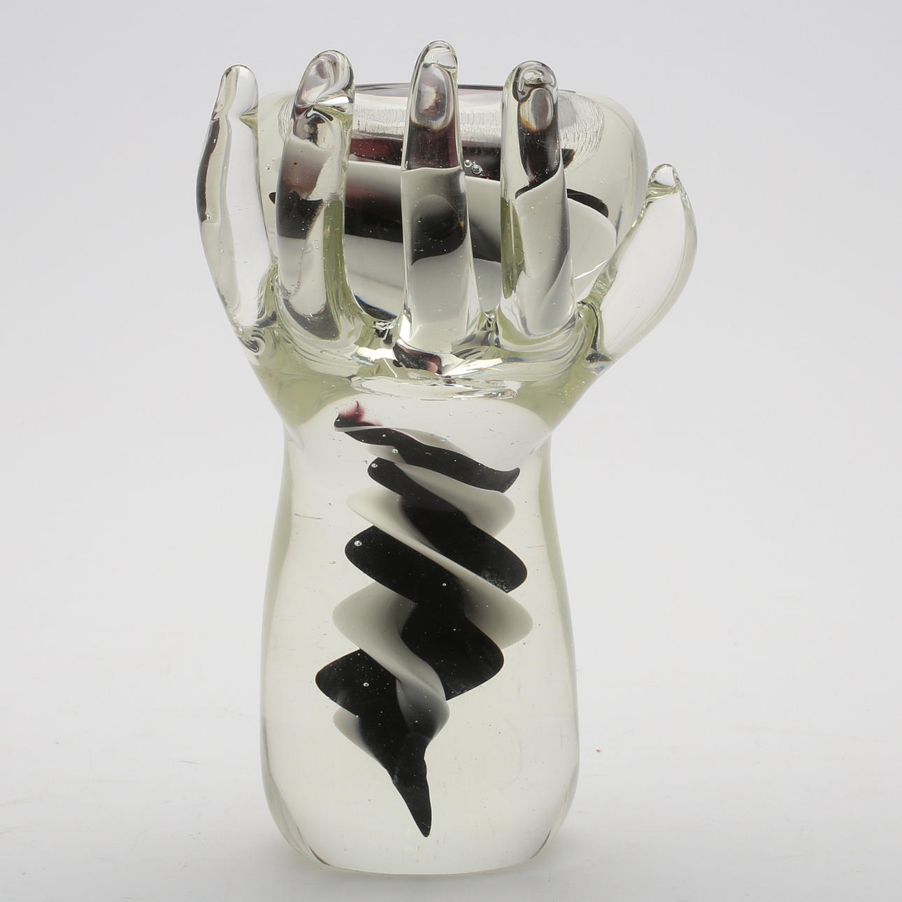 LJUSSTAKE, skulptur, hand, konstglas, RBA.