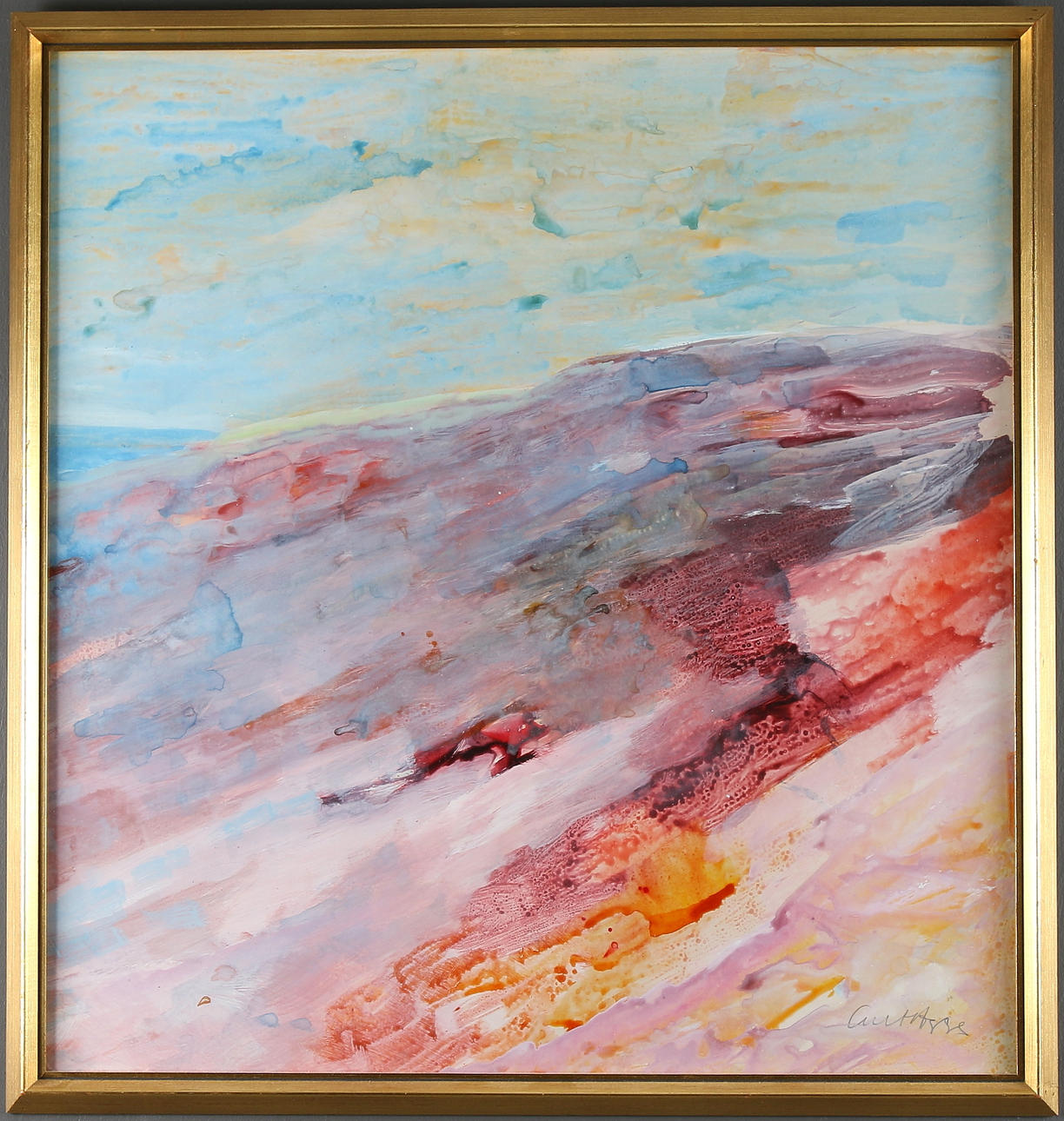 CURT AGGE. "Hankö", gouache på papper. Signerad och daterad -79.