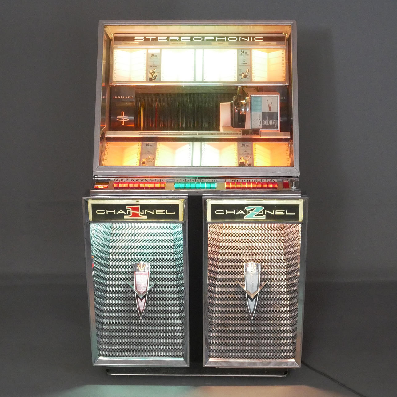JUKEBOX, „Seeburg Modell 222“, 1950er Jahre.