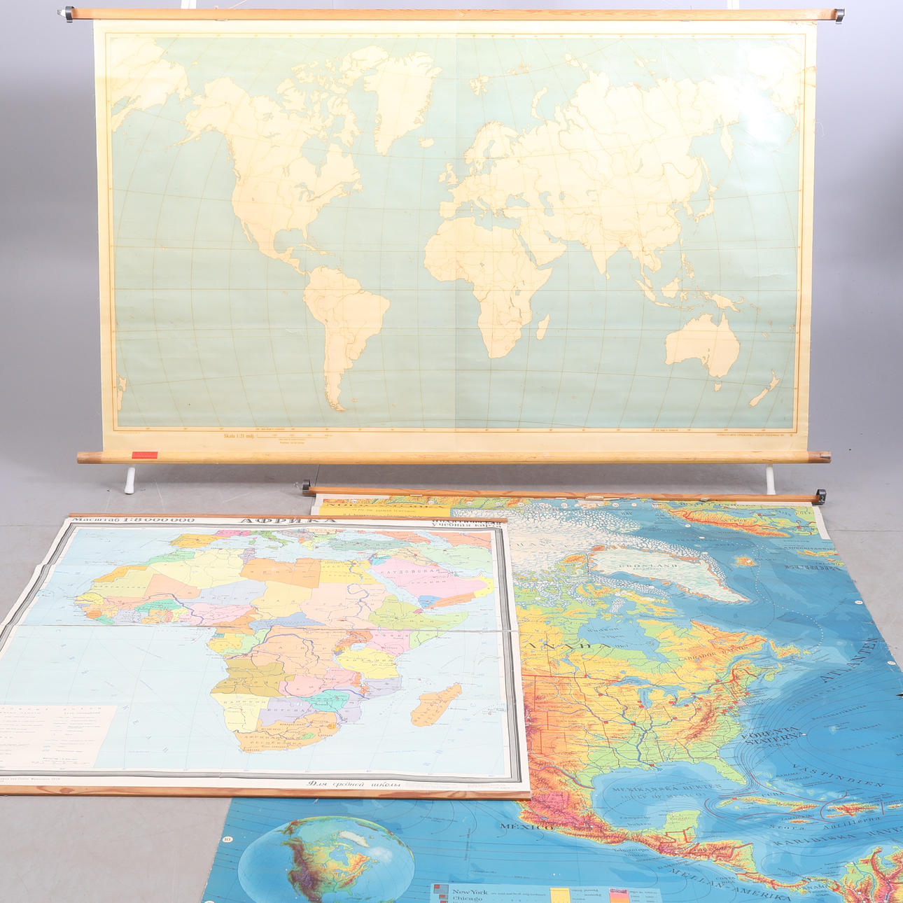 MAPAS ESCOLARES, 3 piezas.