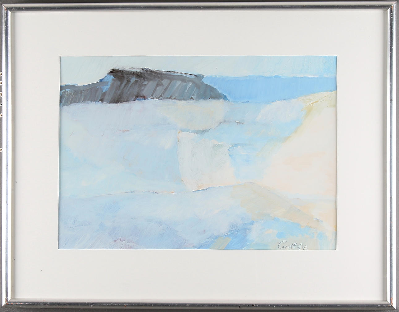 CURT AGGE. Abstrakt komposition, gouache på papper. Signerad.