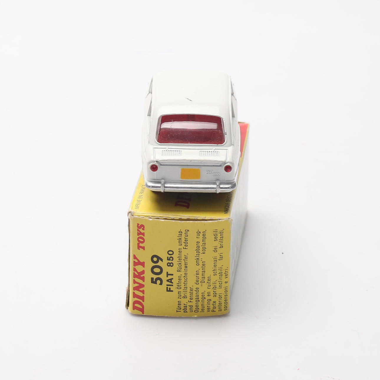 DINKY TOYS FIAT 850 フィアット 1 sheet + certif. Dinky Toys Atlas repro ref 509, Fiat 850