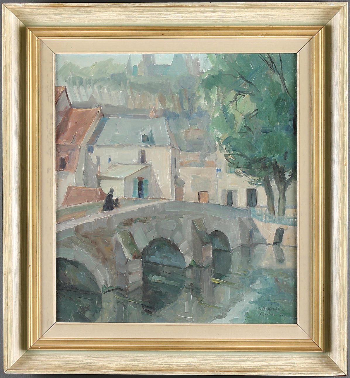 KARL GUSTAF STRANDBERG. "Charlees", olja på duk. Signerad.