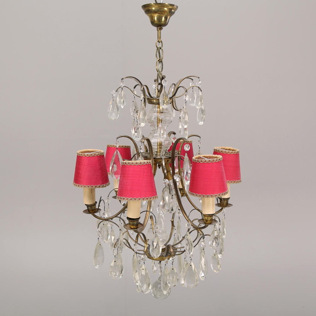 LJUSKRONA, barockstil, 1900-tal, höjd 85 cm.