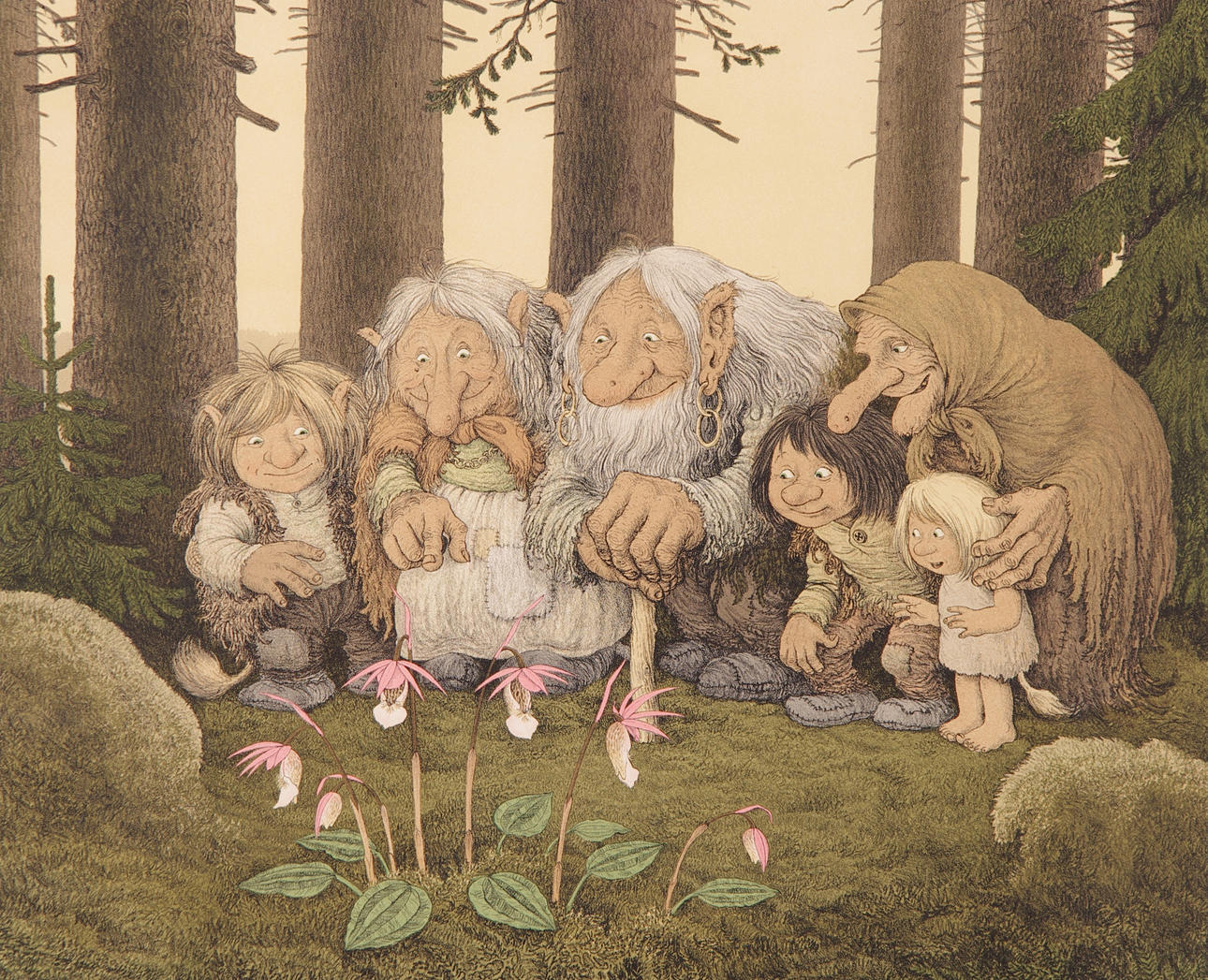 ROY LIDBERG. Troll, färglitografi, signerad -68.