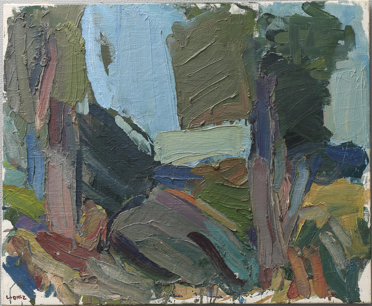 BENGT CRANTZ (1916-2001). Komposition. Olja på duk, signerad Crantz.