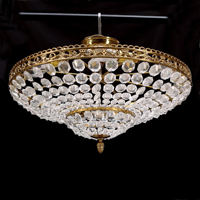 TAKPLAFOND, med prismor, diam 47 cm, höjd 30.