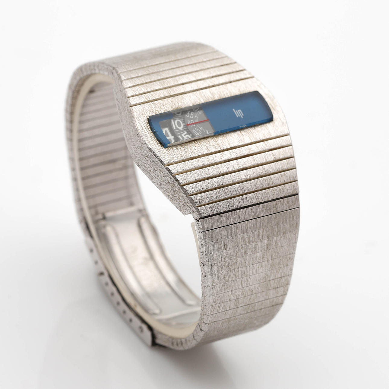 LIP, wristwatch, white metal, automatic, 1970s.